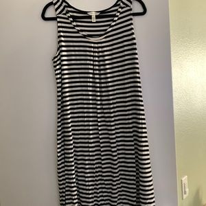 Soma Black and White Striped Dress